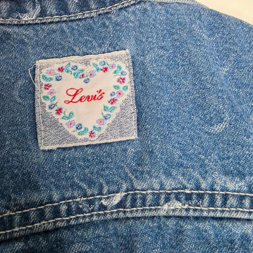 Vintage Levi's Girls Blue and Navy Jacket crescent print